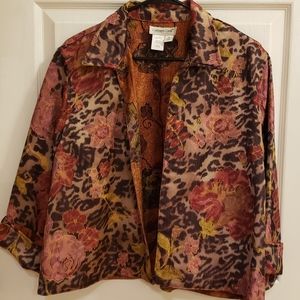 DONATED Coldwater Creek cropped floral jacket